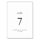 Tarjeta de Mesa de Boda Española Kaart (Voorkant)