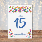 Tarjeta de Mesa para boda, otomi tarjeta de mesa Aankondiging