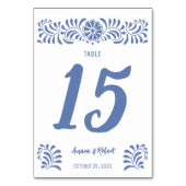 Tarjeta De Mesa Talavera mexicana Kaart (Achterkant)