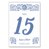 Tarjeta De Mesa Talavera mexicana Kaart (Voorkant)