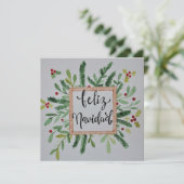 Tarjeta de navidad acuarela feestdagenkaart (Staand voorkant)