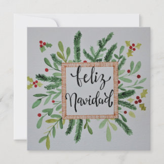 Tarjeta de navidad acuarela feestdagenkaart
