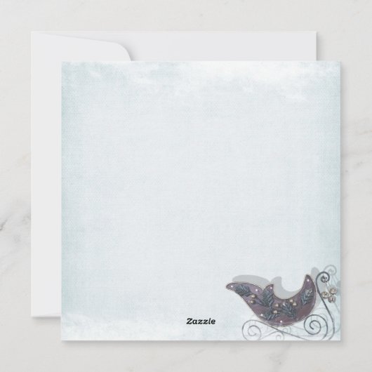 Tarjeta de Navidad Azul Feestdagenkaart (Achterkant)