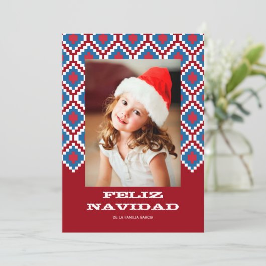 Tarjeta de Navidad colorida 2 Feestdagenkaart (Staand voorkant)