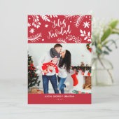 Tarjeta de Navidad con Foto Feestdagenkaart (Staand voorkant)