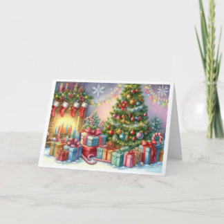 Tarjeta de Navidad con imagen de árbol de Navidad Kaart