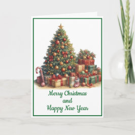 Tarjeta de Navidad con imagen de árbol de Navidad Kaart