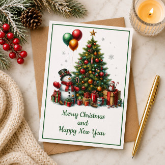 Tarjeta de Navidad con imagen de árbol de Navidad Kaart