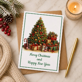 Tarjeta de Navidad con imagen de árbol de Navidad Kaart