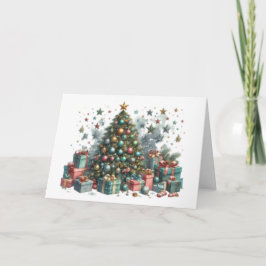 Tarjeta de Navidad con imagen de árbol de Navidad Kaart