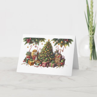 Tarjeta de Navidad con imagen de árbol de Navidad Kaart