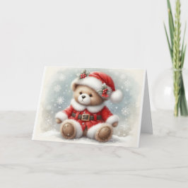 Tarjeta de Navidad con imagen de osito de Navidad Kaart