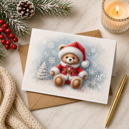 Tarjeta de Navidad con imagen de osito de Navidad Kaart