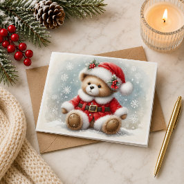 Tarjeta de Navidad con imagen de osito de Navidad Kaart