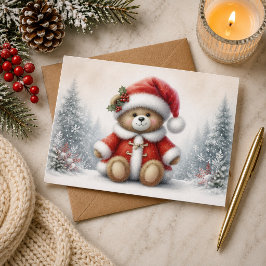 Tarjeta de Navidad con imagen de osito de Navidad Kaart