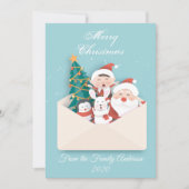 Tarjeta de navidad con sobre y detalles navideños feestdagenkaart (Voorkant)