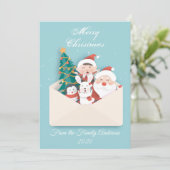 Tarjeta de navidad con sobre y detalles navideños feestdagenkaart (Staand voorkant)