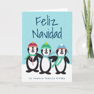 Tarjeta DE Navidad DE Los Pingüinos Feestdagen Kaart