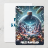Tarjeta de Navidad - Feliz Navidad Adorno Feestdagenkaart (Voorkant / Achterkant)