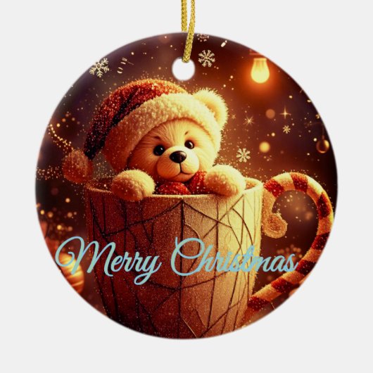 Tarjeta de Navidad  Keramisch Ornament (Voorkant)