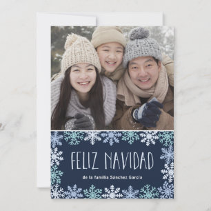 Tarjeta de Navidad Moderna Letras Feestdagenkaart