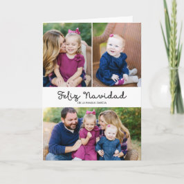 Tarjeta de Navidad simpele 3 fotos Feestdagen Kaart
