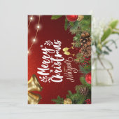 Tarjeta de navidad y año nuevo feestdagenkaart (Staand voorkant)