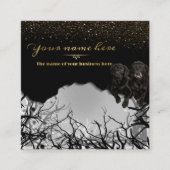 "tarjeta de negocios personalizada  con animal" vierkante visitekaartje (Voorkant)