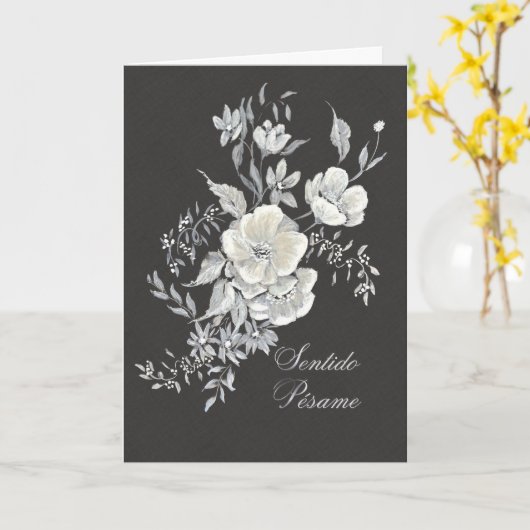 Tarjeta de Pésame con Anémonas Blancas Kaart (Gele Bloem)