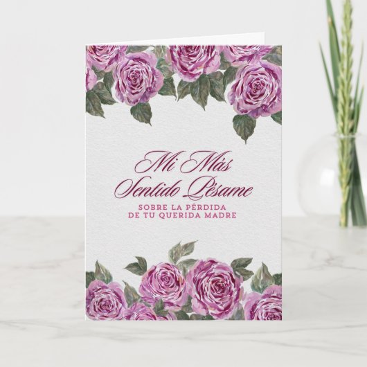Tarjeta de Pésame por la Pérdida de una Madre Kaart (Voorkant)