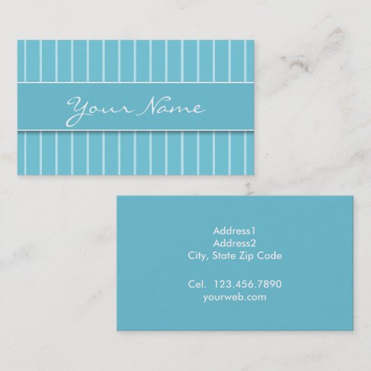 Tarjeta de Presentación - Líneas Azules Visitekaartje (Voorkant / Achterkant)