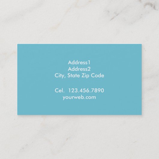 Tarjeta de Presentación - Líneas Azules Visitekaartje (Achterkant)