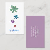 Tarjeta de Presentación Personalizable -Floral 011 Visitekaartje (Voorkant / Achterkant)