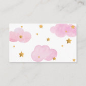 Tarjeta De Recepción  Diaper Raffle Moon & Stars p Informatiekaartje (Achterkant)