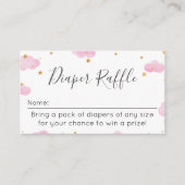 Tarjeta De Recepción  Diaper Raffle Moon & Stars p Informatiekaartje (Voorkant)