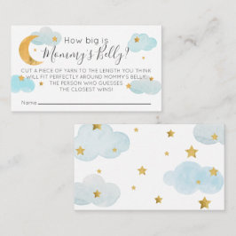 Tarjeta De Recepción Maan & Sterren blauw Hoe groo Informatiekaartje