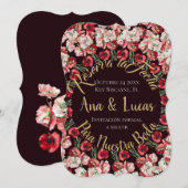 Tarjeta de reserva de fecha| Reserva la Fecha Kaar Feestdagenkaart (Voorkant / Achterkant)