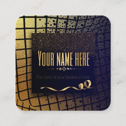 TARJETA DE VISITA business dorada Vierkante Visitekaartje (Voorkant)