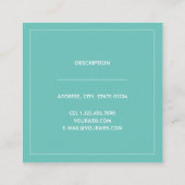 Tarjeta de visita cuadrado vierkante visitekaartje (Achterkant)