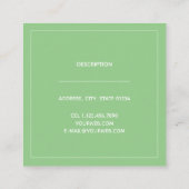 Tarjeta de visita cuadrado vierkante visitekaartje (Achterkant)