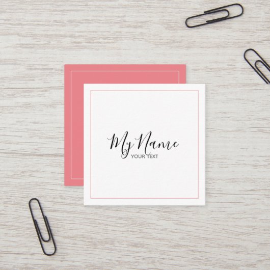 Tarjeta de visita cuadrado vierkante visitekaartje (Voorkant / Achterkant in situ)