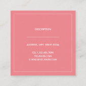 Tarjeta de visita cuadrado vierkante visitekaartje (Achterkant)