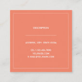 Tarjeta de visita cuadrado vierkante visitekaartje (Achterkant)