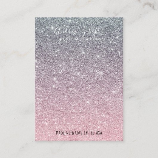 Tarjeta De Visita  Elegant Glitter Glitter Modern  Visitekaartje (Voorkant)