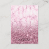 Tarjeta De Visita  Elegant Gold Glitter Marble Mod Visitekaartje (Achterkant)