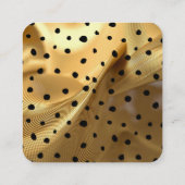 Tarjeta de visita  elegante negro con dorado pers  vierkante visitekaartje (Achterkant)