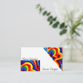 tarjeta de visita elegante tricolor visitekaartje (Staand voorkant)