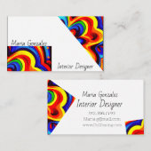 tarjeta de visita elegante tricolor visitekaartje (Voorkant / Achterkant)