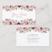Tarjeta de visita - Floral Visitekaartje (Voorkant / Achterkant)