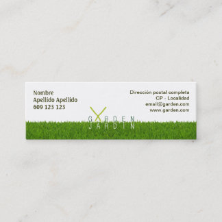 Tarjeta de visita Garden_jardín 76x25mm Mini Visitekaartje